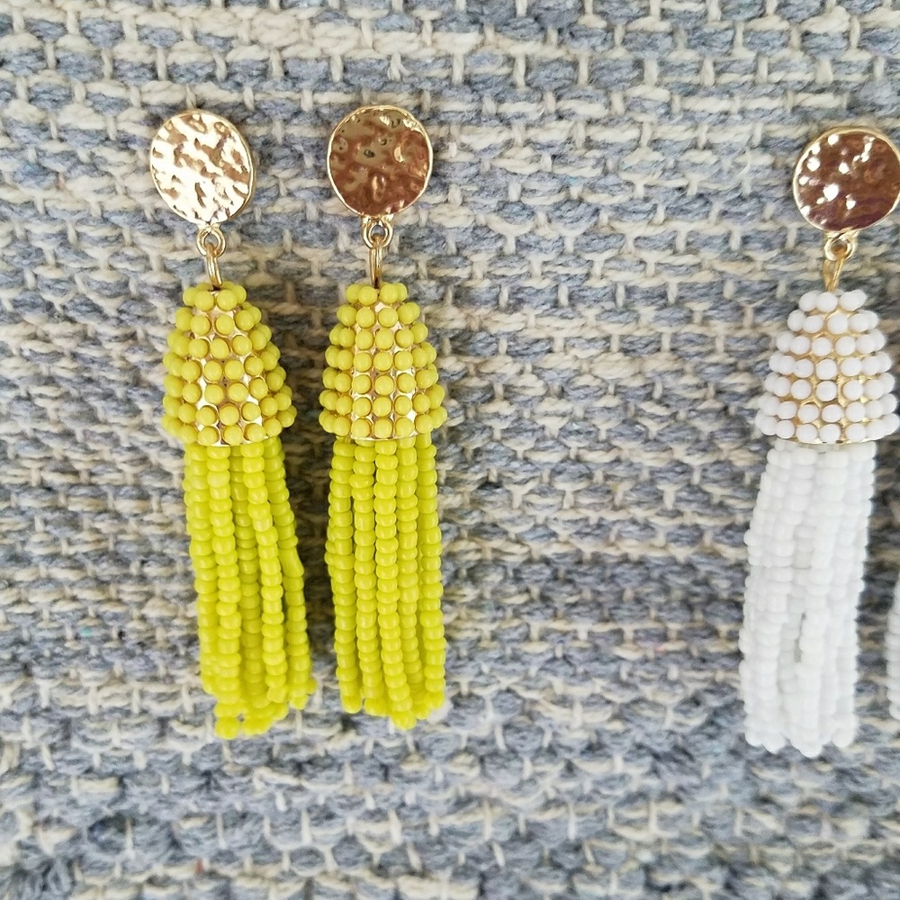 Bohemian Style Beaded Tassel Earrings - Picture 4 of 6